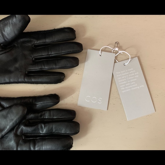 COS Blk LEATHER Elbow Length Long Glove Size XS/S - Picture 6 of 7